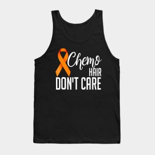 Leukemia Cancer Shirt Funny Gift Chemo Hair Don't Care Tank Top